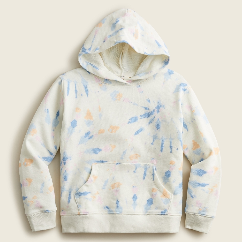 New! J Crew sz 4-5 Crewcuts Girls' long-sleeve tie-dye hoodie XS NWT